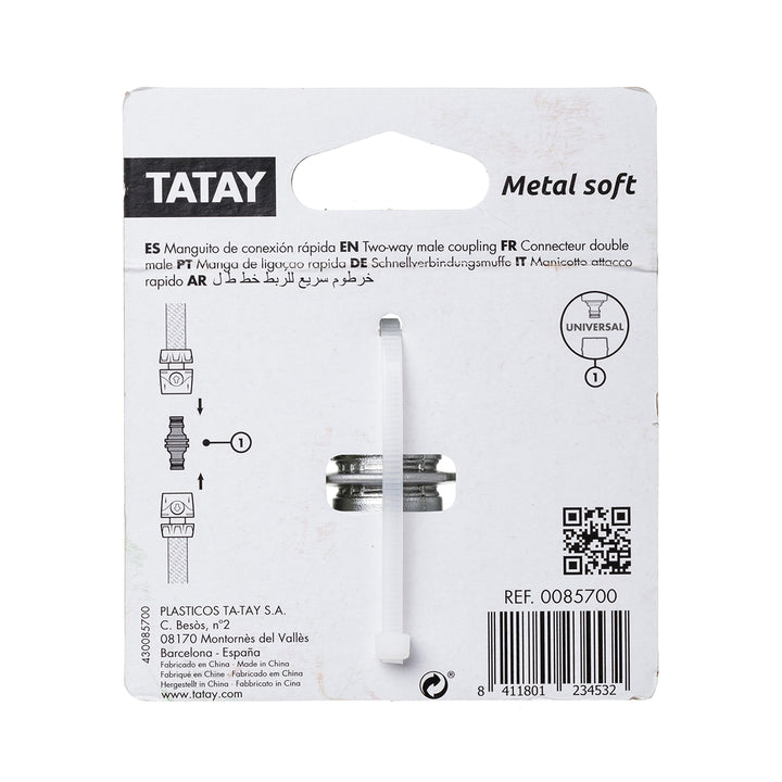 TATAY Metal Soft - Manguito Universal de Conexión Rápida para Mangueras Aluminio