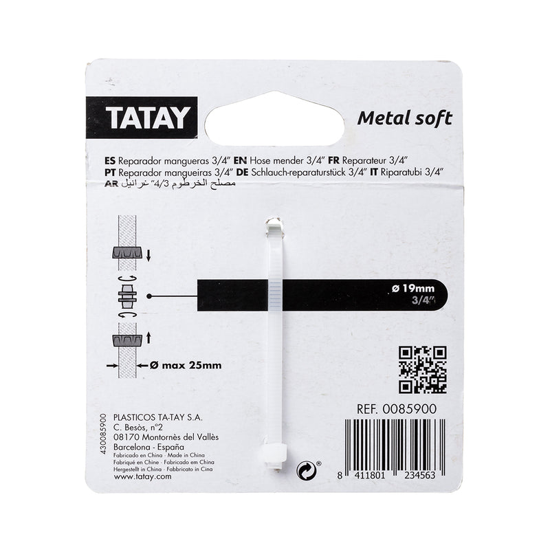 TATAY Metal Soft - Reparador Rápido Universal para Mangueras de 3/4" Aluminio