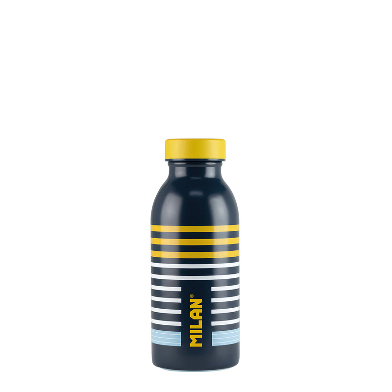 MILAN Swims - Botella Térmica Reutilizable 0.35L en Acero Inoxidable. Negro