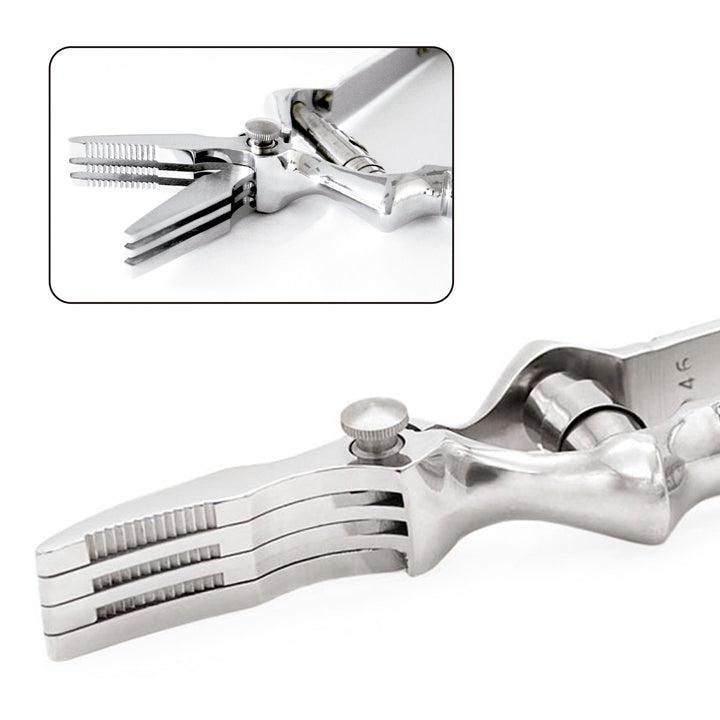 3 Claveles 431 - Masticador Curvo Desmontable Acero Cromado Forjado 7" 18 cm