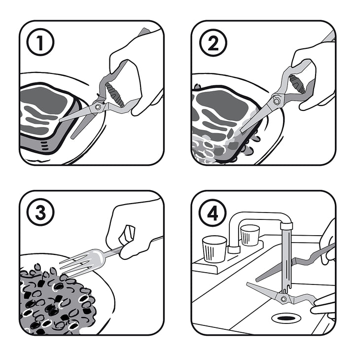 3 Claveles 431 - Masticador Curvo Desmontable Acero Cromado Forjado 7" 18 cm