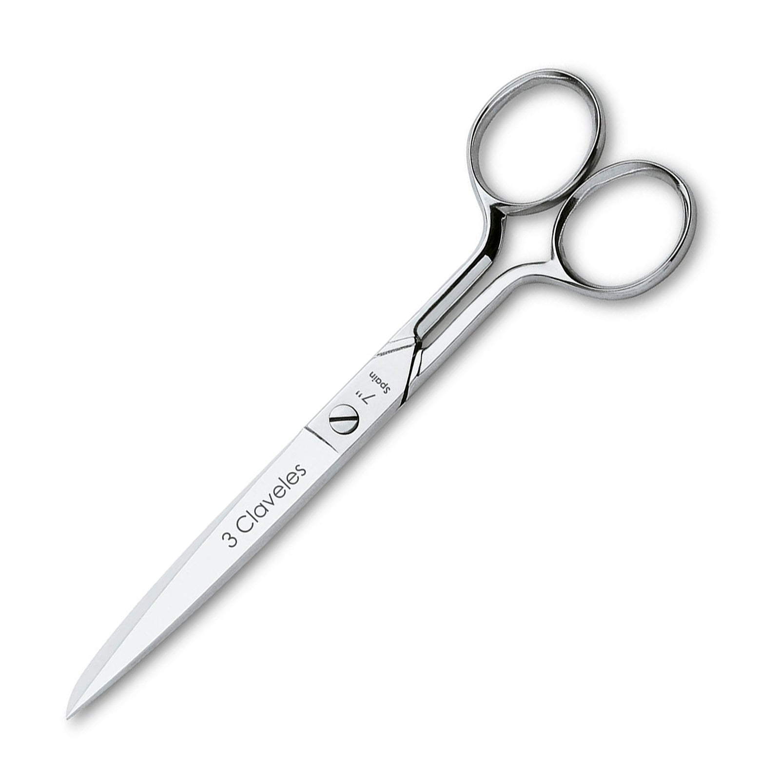 3 Claveles - Tijeras de Costura Profesionales Tipo Castellanas, Varios Usos, 18 cm - 7"