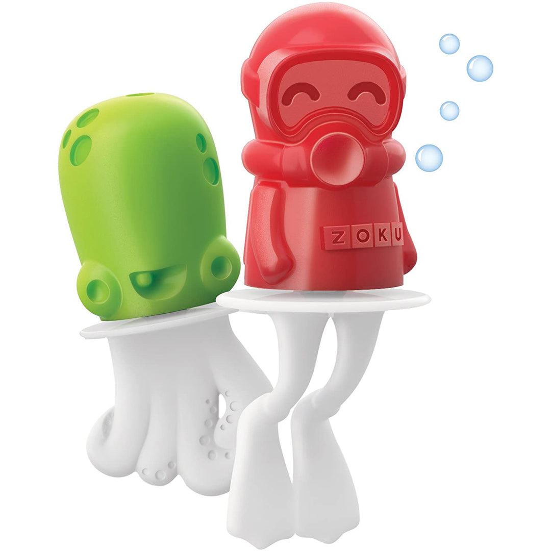 ZOKU Fish Pop - Molde para Helados en Silicona con Palitos Incluidos. Azul