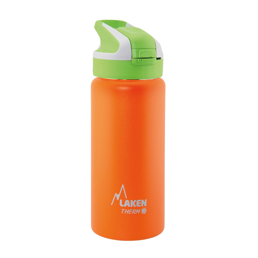 LAKEN Summit - Botella Térmica con Boquilla 0.5L en Acero Inoxidable. Naranja