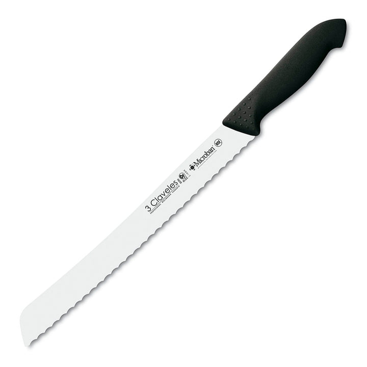 3 Claveles Proflex - Cuchillo Profesional Panero 25 cm Microban. Negro