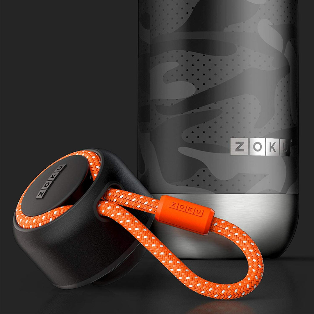 ZOKU COL - Botella Térmica de 0.5L en Acero Inoxidable de Doble Pared. Black Camouflage