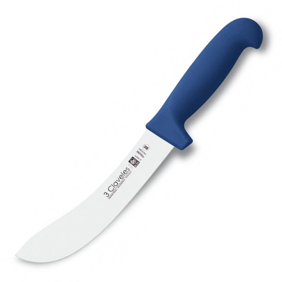 3 Claveles Proflex - Cuchillo Profesional Desollador 18 cm Microban. Azul