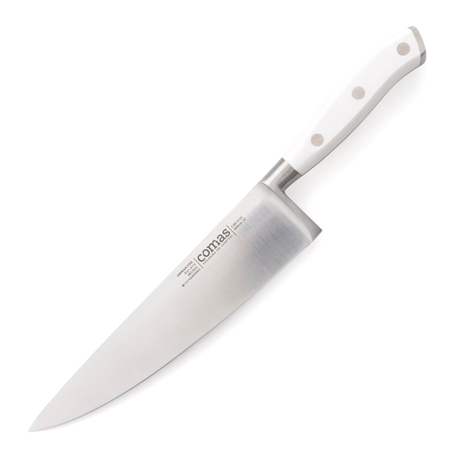 COMAS Marble - Cuchillo Cocinero Profesional 20 cm en Acero Alemán. Blanco