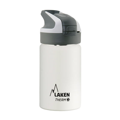 LAKEN Summit - Botella Térmica con Boquilla 0.35L en Acero Inoxidable. Blanco