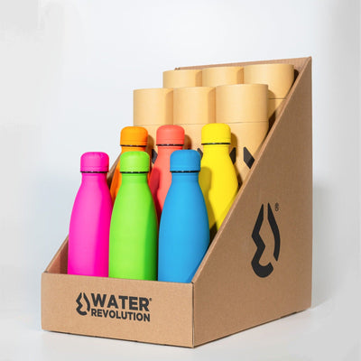 Water Revolution - Botella Térmica de Acero Inoxidable 500 ml Fluor, Color Orange
