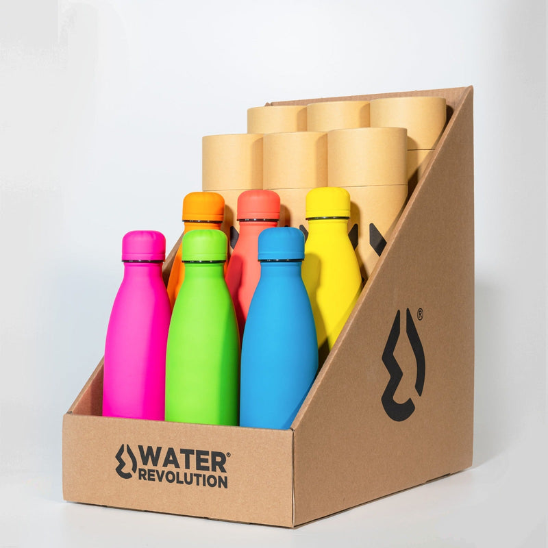 Water Revolution - Botella Térmica de Acero Inoxidable 500 ml Fluor, Color Yellow