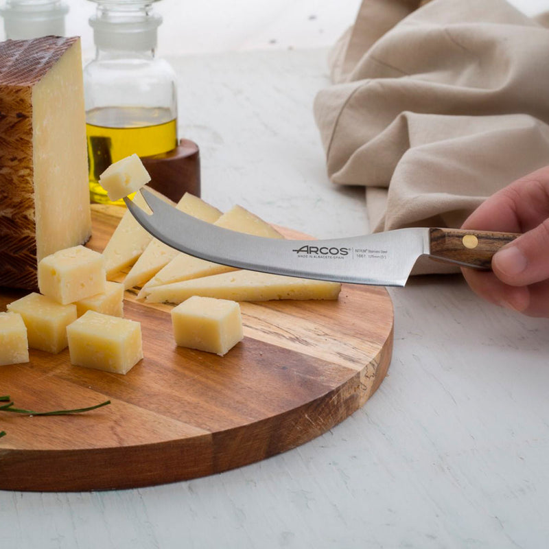 ARCOS Serie Nordika – Juego de 3 cuchillos de queso – NITRO de acero  inoxidable – Mango de madera Ovengkol 100% natural FSC – Embalaje 100% –  Yaxa Colombia