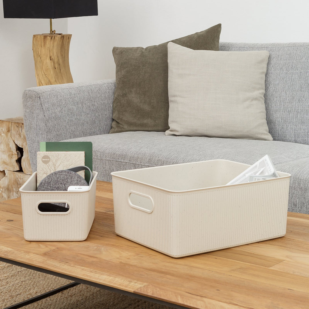 TATAY 7010138 - Cesta de Ordenación Rectangular Baobab EcoHome