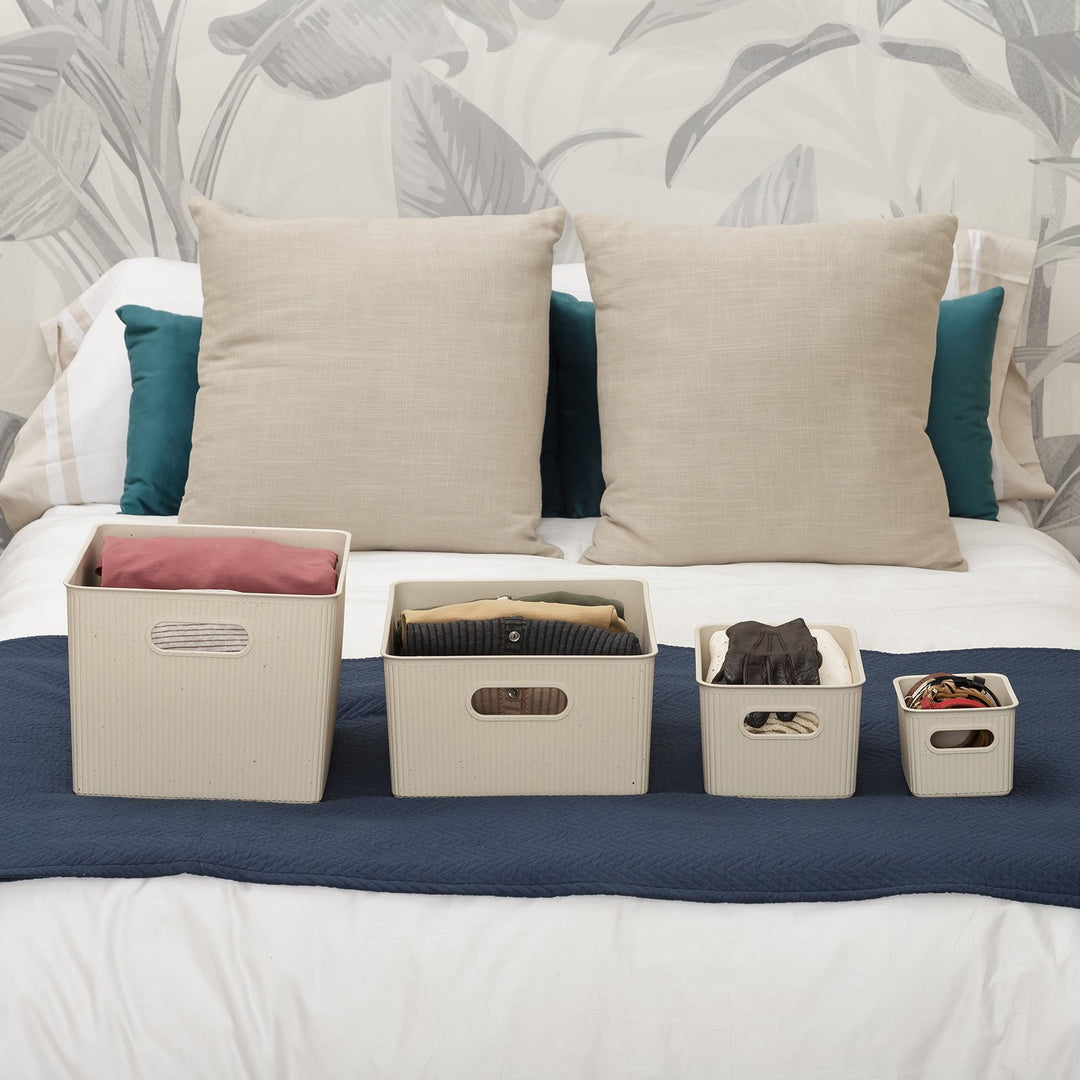 TATAY 7010138 - Cesta de Ordenación Rectangular Baobab EcoHome