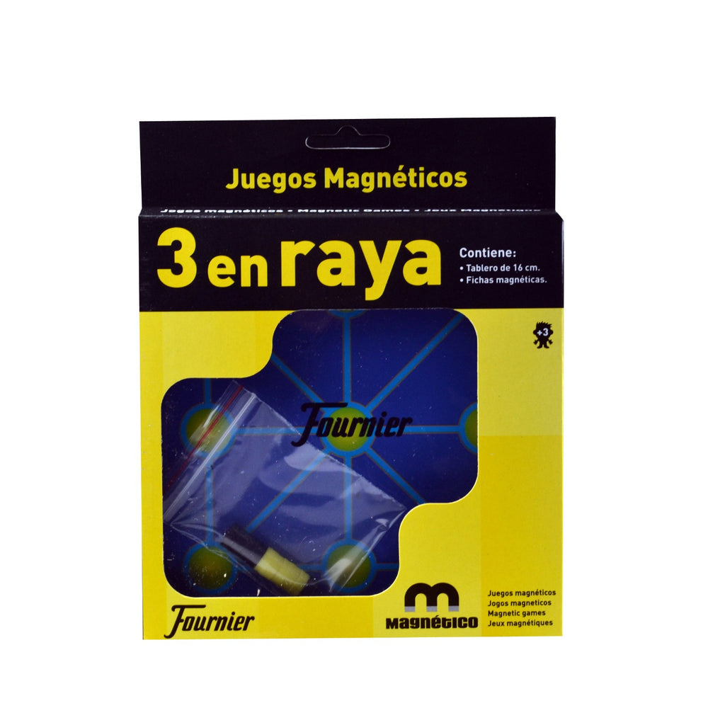 FOURNIER 32843 - Juego de Mesa, Tablero Tres en Raya Magnético Mini