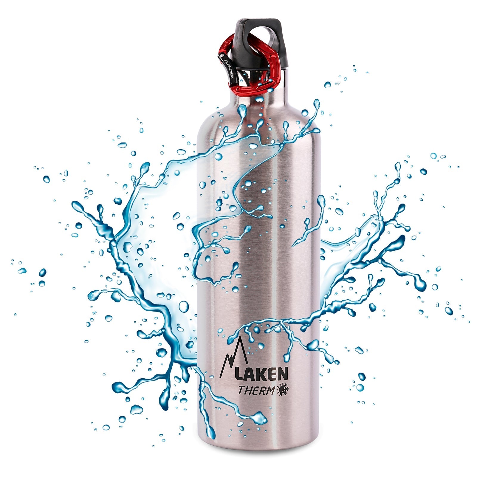 LAKEN Futura - Botella Térmica de Boca Estrecha 0.5L en Acero Inoxidable. Plata