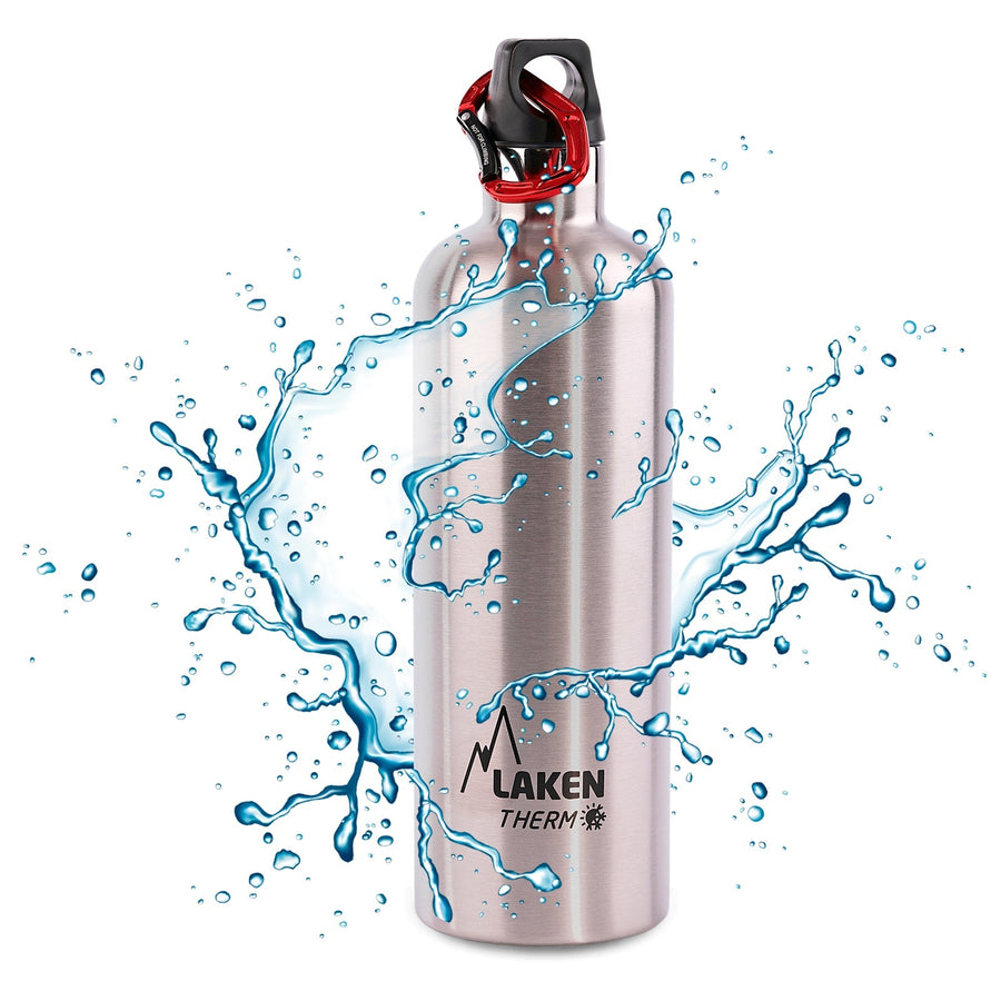 LAKEN Futura - Botella Térmica de Boca Estrecha 0.5L en Acero Inoxidable. Plata