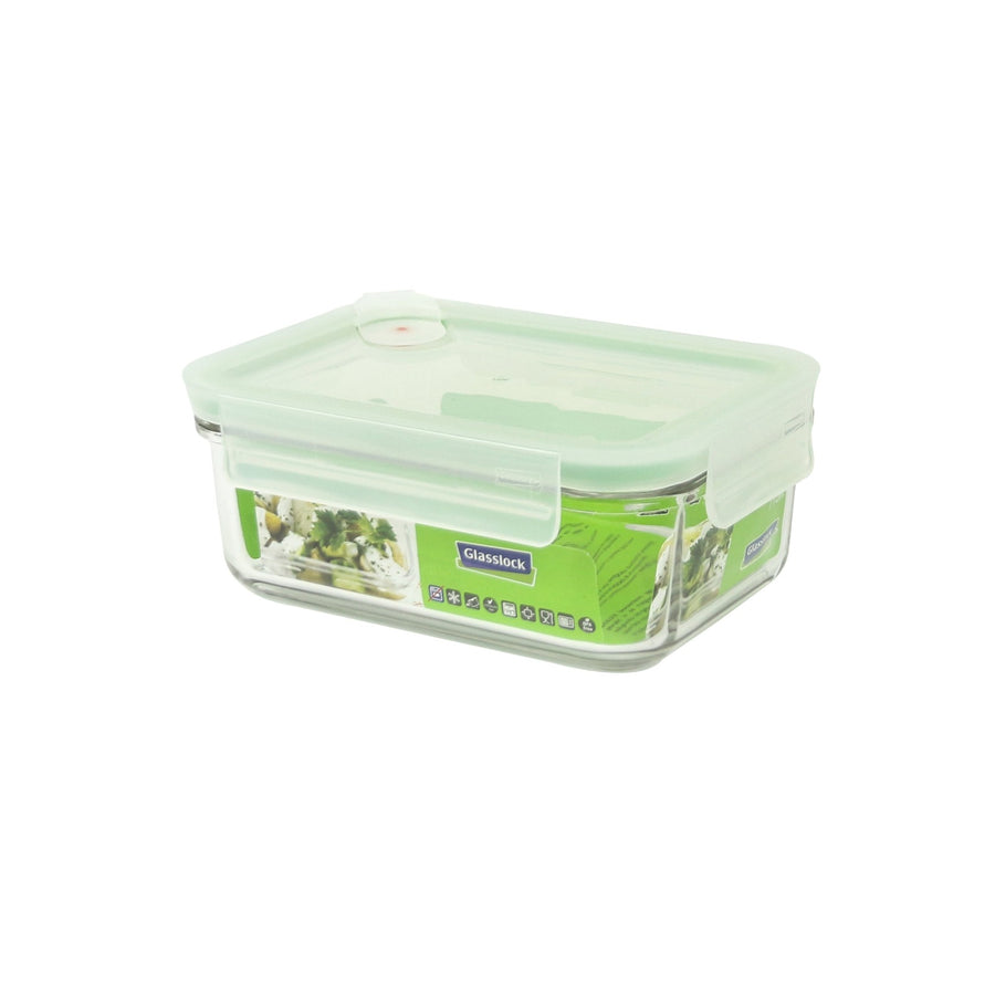 Recipiente Hermético Rectangular Glasslock Air Microondas 715 ml