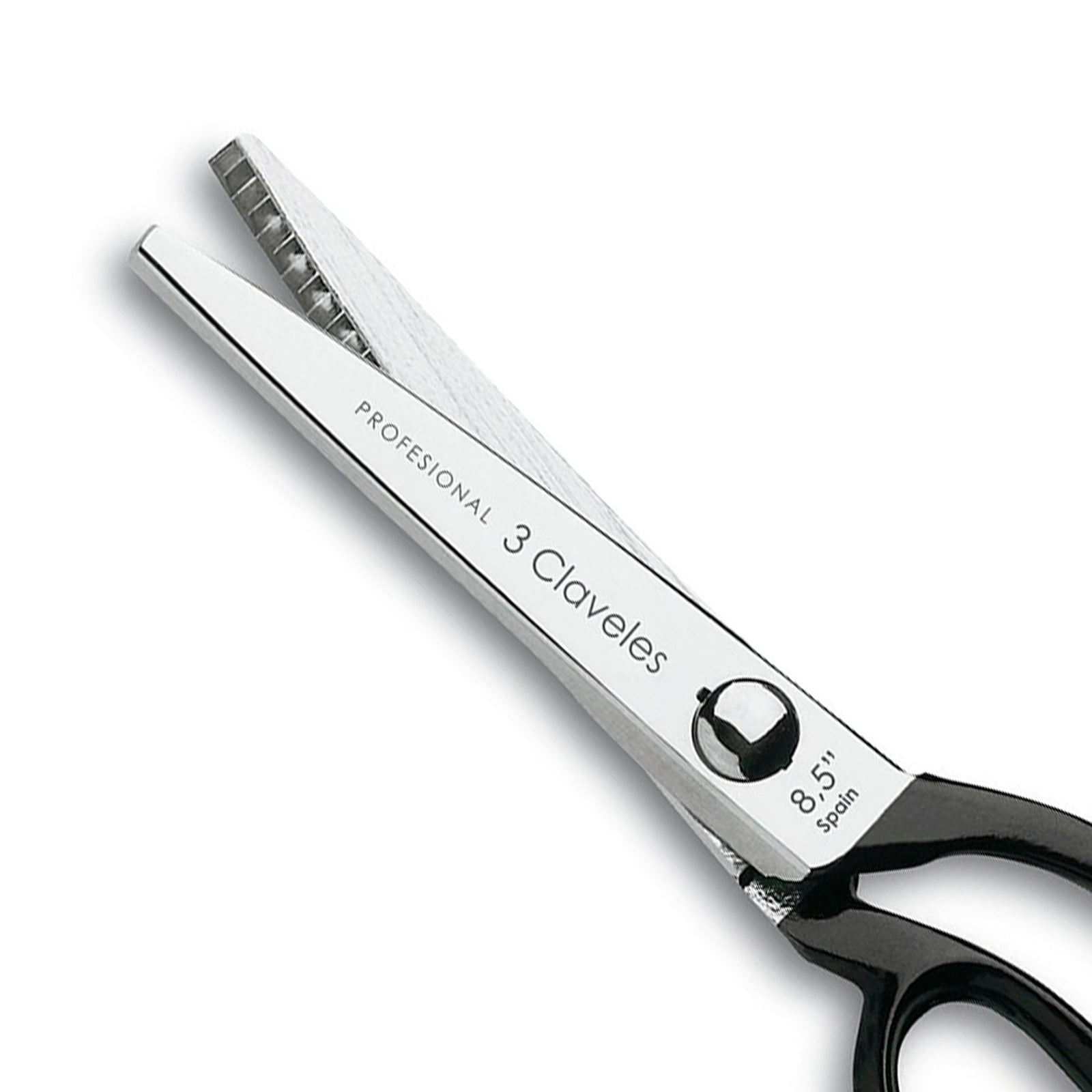 3 Claveles - Tijeras de Sastre Profesionales para Diestros, Corte en Zig-Zag, Varios Usos, 21.5 cm - 8.5"