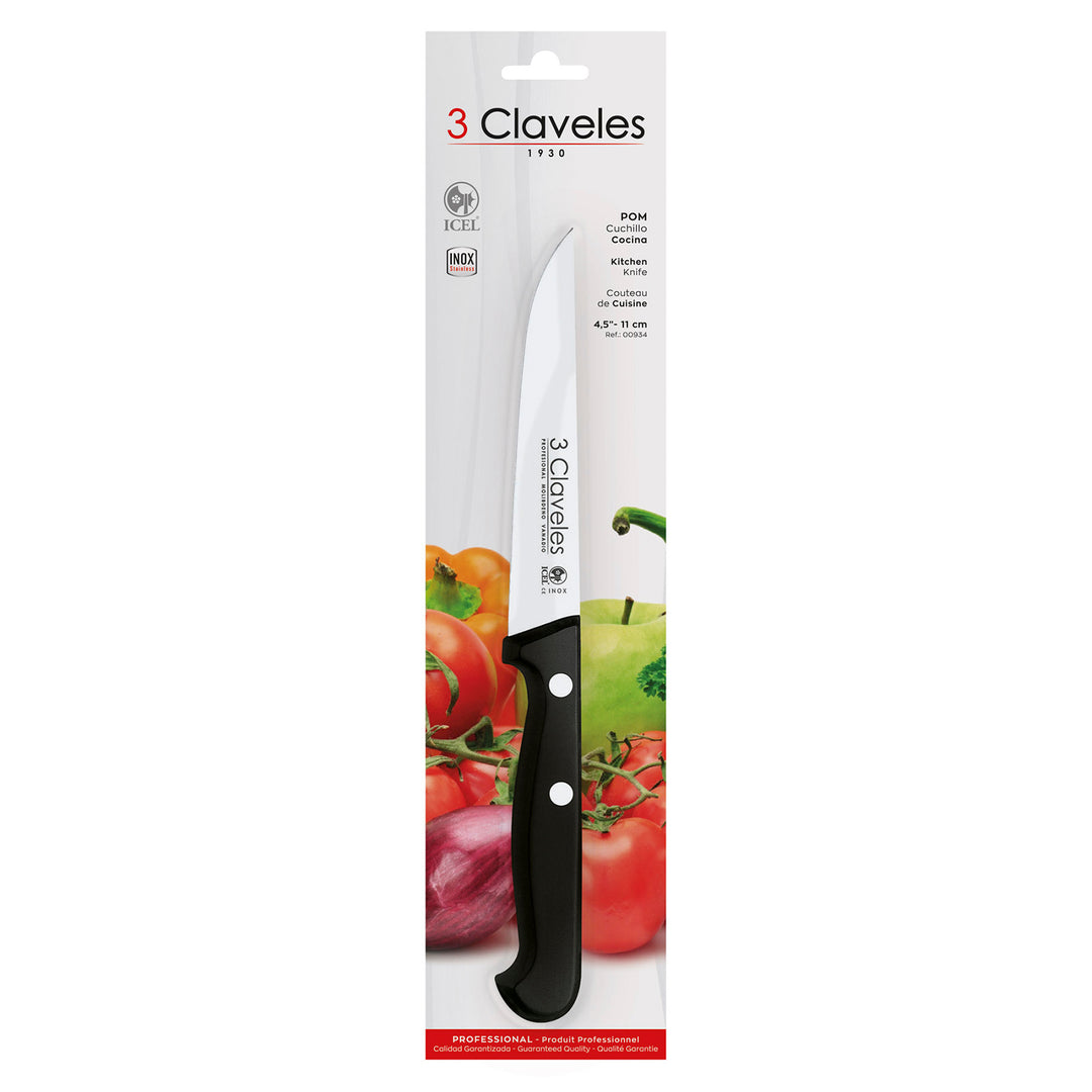 3 Claveles POM - Cuchillo Cocina Profesional 11 cm Acero Inoxidable