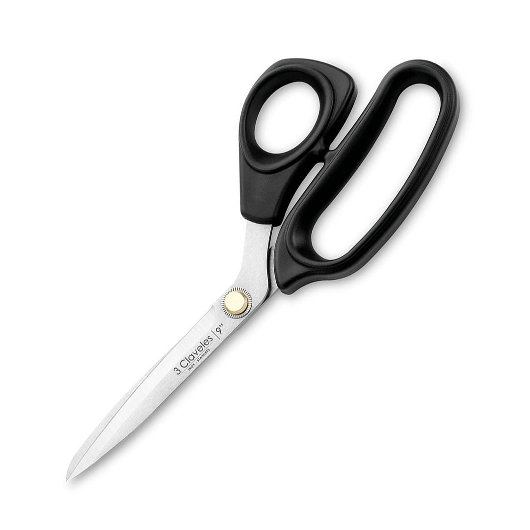 3 Claveles - Tijeras de Sastre Profesionales para Diestros, Varios Usos, 23 cm - 9"