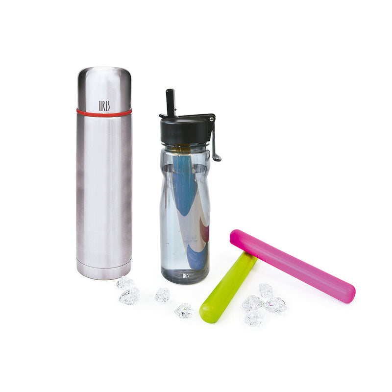 IRIS Ice Stick - Juego de 3 Tubos Acumuladores de Frío de 80 ml para Botellas