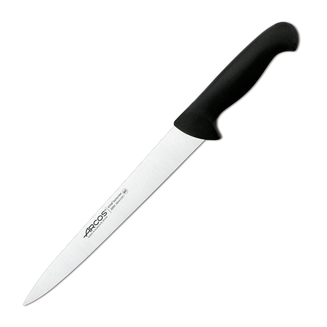 ARCOS Serie 2900 - Cuchillo Profesional Trinchante 25 cm Acero NITRUM. Negro