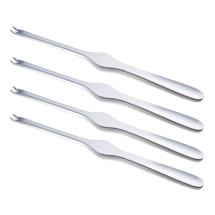 IDURGO - Conjunto de 4 Tenedores Cortos de 21 cm para Marisco en Acero Inoxidable 18/10