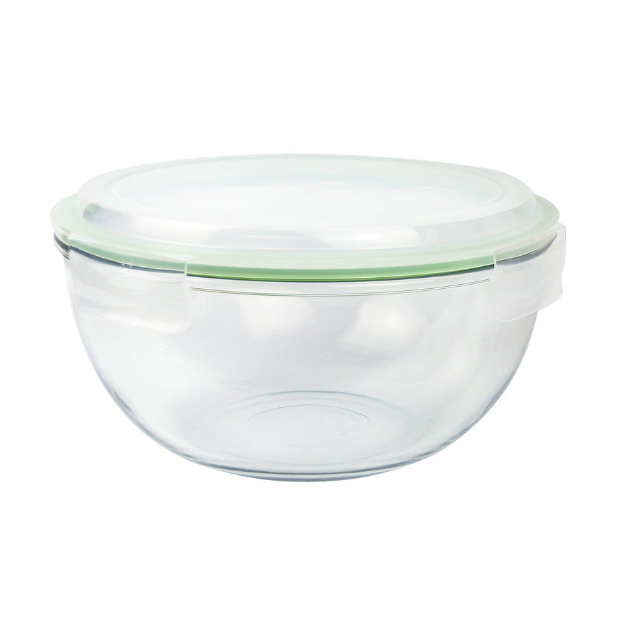 Glasslock Bowl - Ensaladera Hermética Redonda con Tapa de 4L en Vidrio Templado