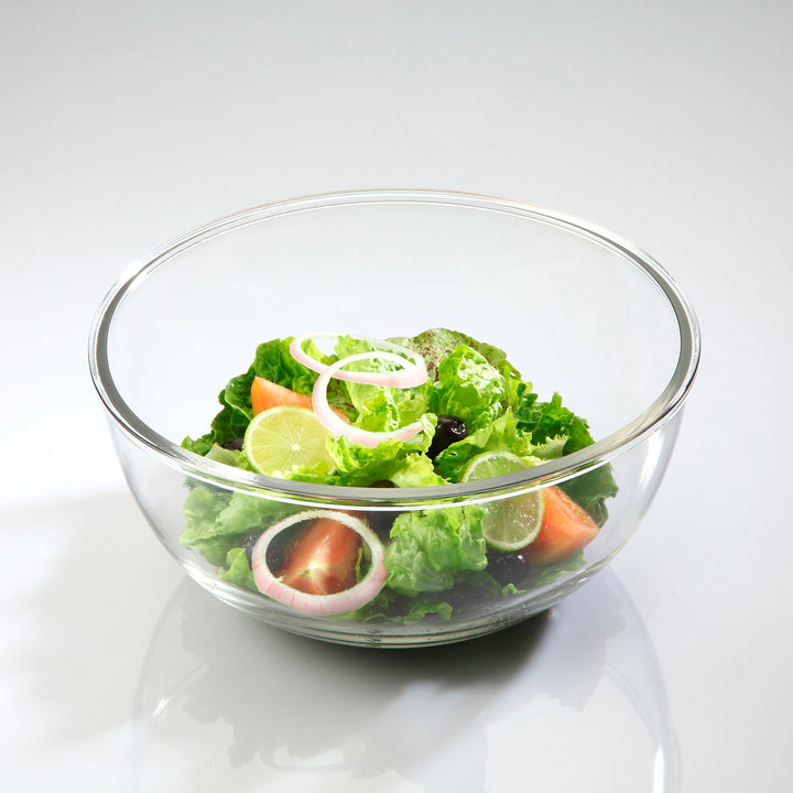 Glasslock Bowl - Ensaladera Hermética Redonda con Tapa de 4L en Vidrio Templado