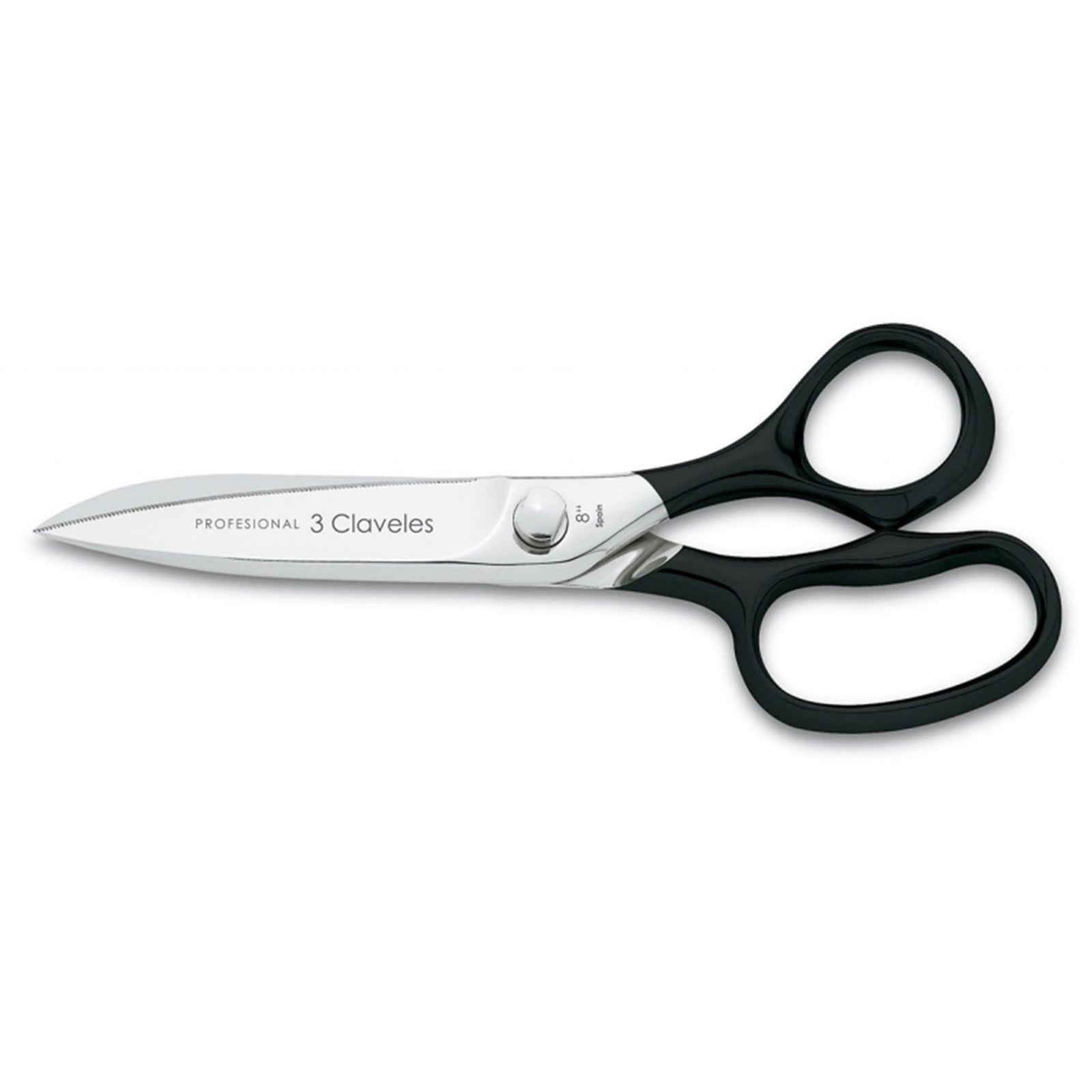 3 Claveles - Tijeras de Tapicero Profesionales para Diestros, Varios Usos, 20 cm - 8"