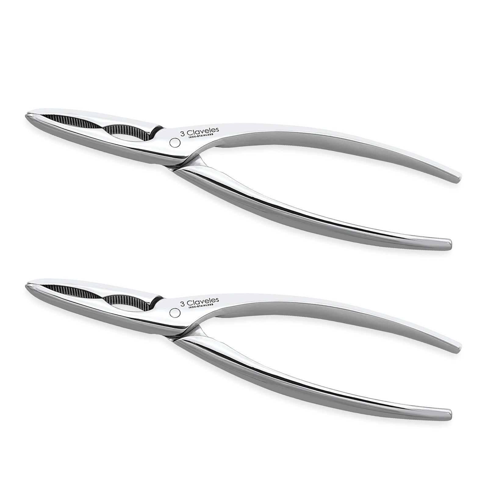 3 Claveles - Lote de 2 Pinzas Corta Mariscos Profesionales Dentadas 16 cm