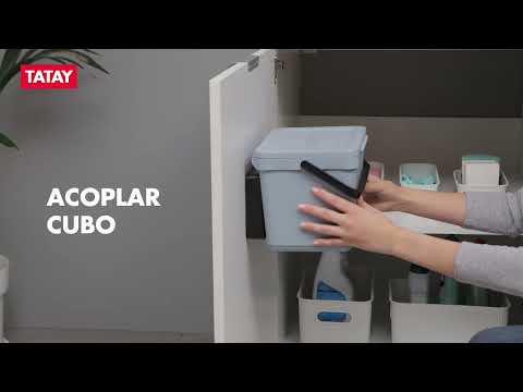 TATAY Smart - Cubo Orgánico Soporte 6L Plástico 100% Reciclado. Azul Mist