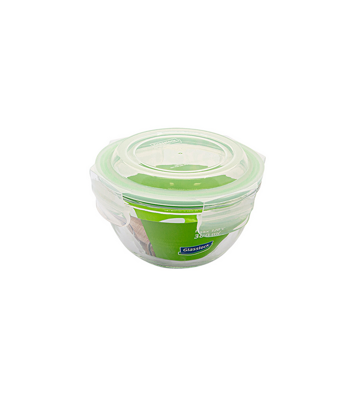 Glasslock Bowl - Ensaladera Hermética Redonda con Tapa de 0.4L en Vidrio Templado